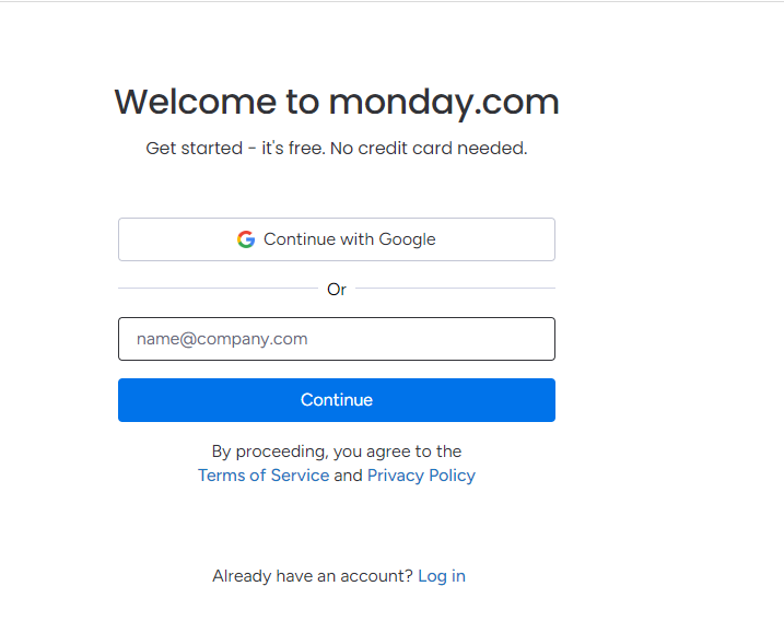 Monday.com login