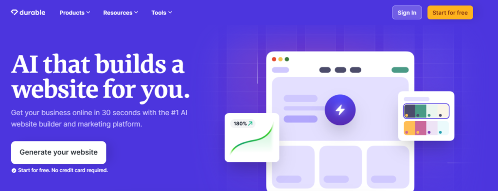Durable Website Builder Reviews
